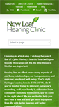 Mobile Screenshot of newleafhearing.com